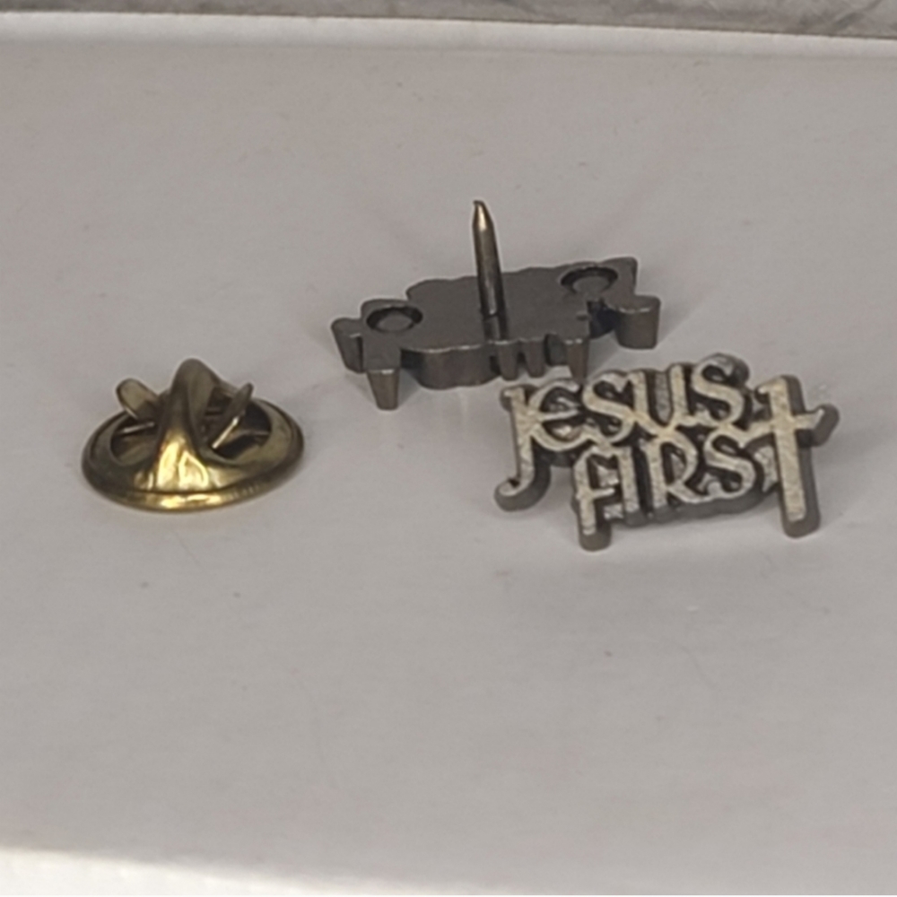 Vintage Jesus First Lapel pin 5/8"